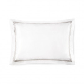 LUIZ наволочка белая с серым